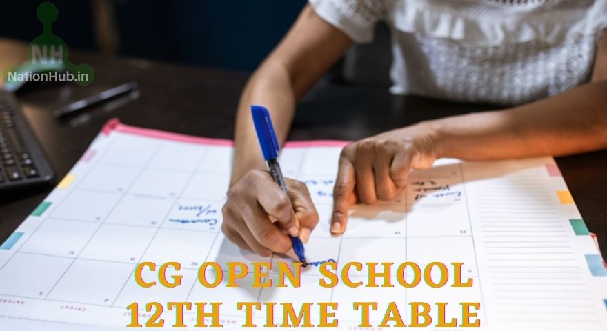 CG Open School 12th Time Table Featured Image