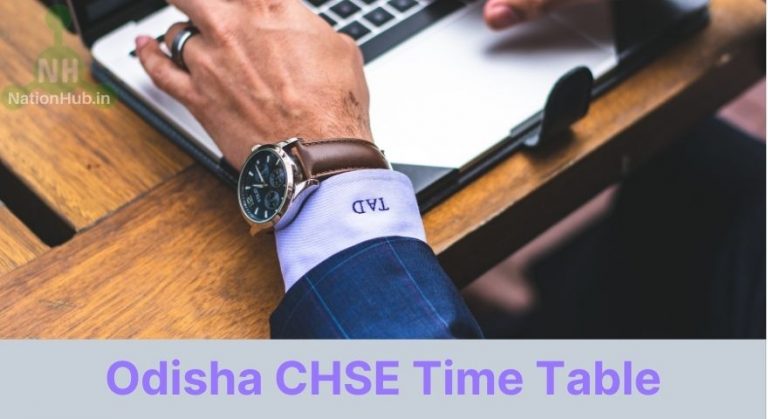 Odisha CHSE Time Table 2024 PDF for Arts, Commerce, Science (12th Exam