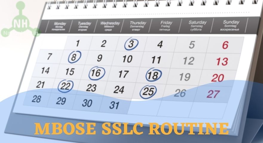 MBOSE SSLC Routine Featured Image