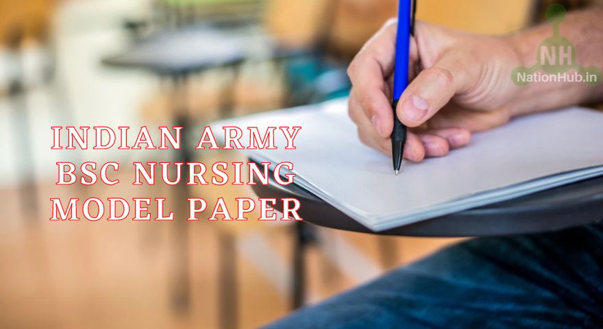 indian army bsc nursing model paper featured image