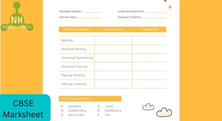 cbse mark sheet