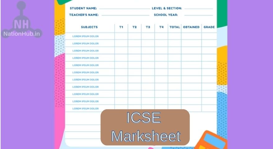 icse mark sheet