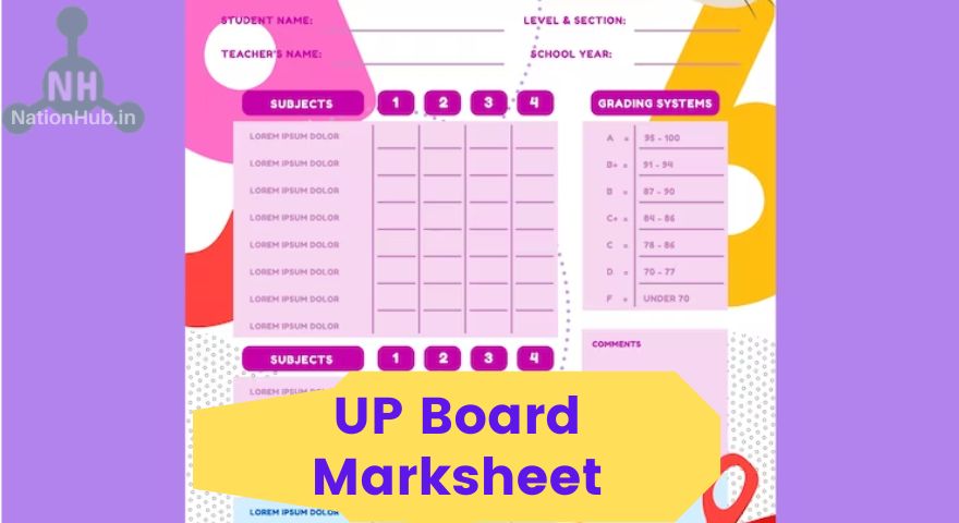 up board mark sheet