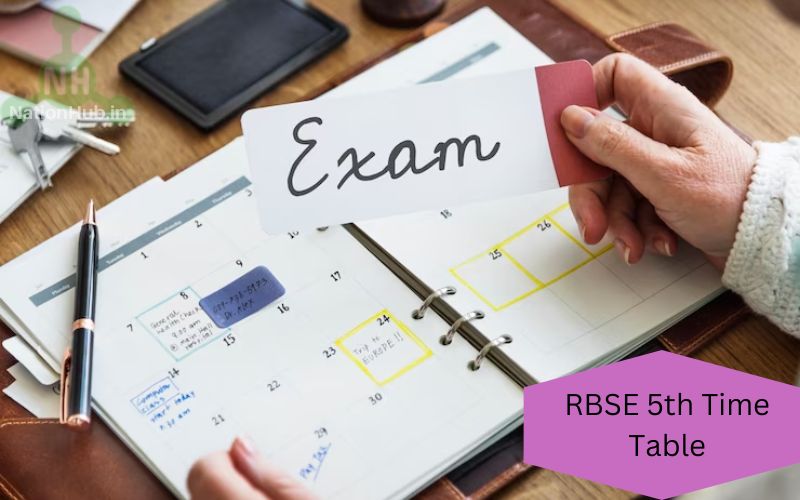 rbse 5th time table
