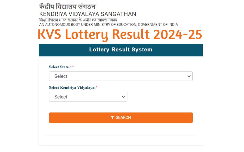 kvs lottery result 2024 25