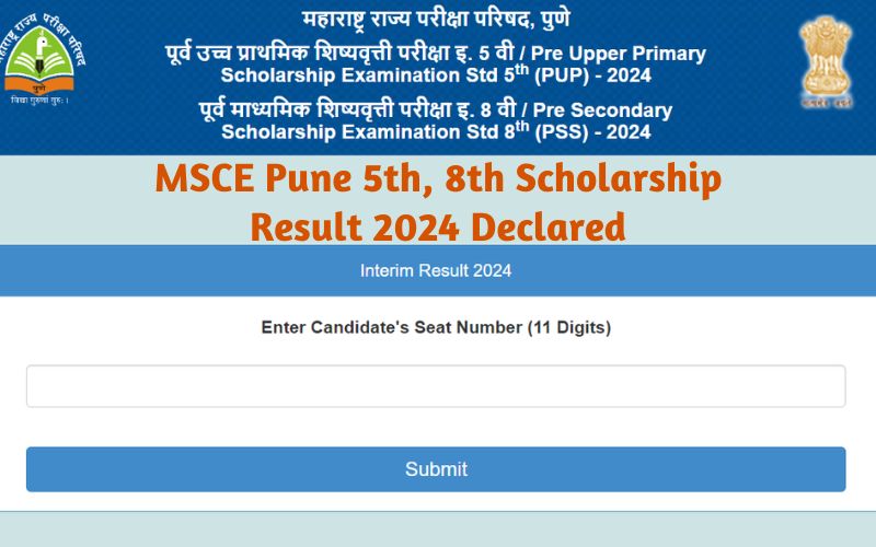msce pune 5th 8th scholarship result 2024 declared