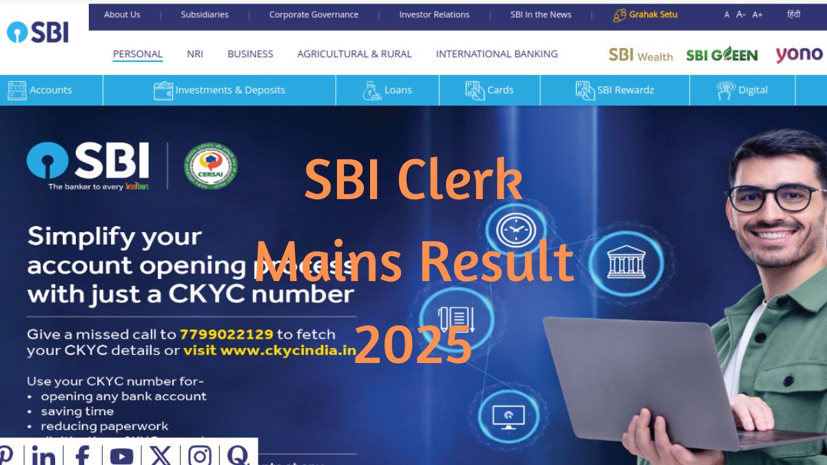 sbi clerk mains result 2025