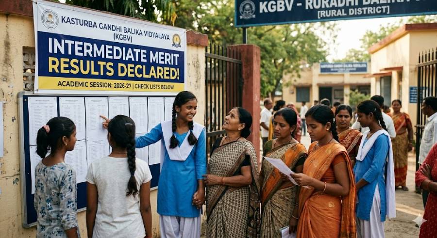 Kasturba Gandhi Balika Vidyalaya KGBV Intermediate Merit Results Declared