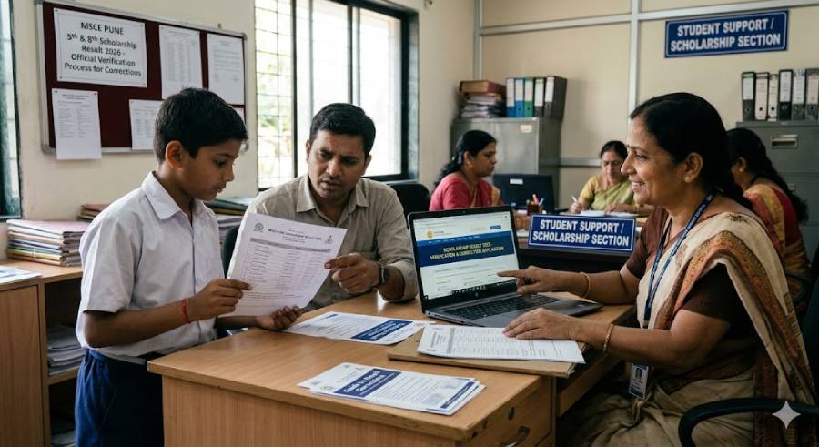 Verification of MSCE Pune 5th 8th Scholarship Result 2026 Know how to apply for Corrections