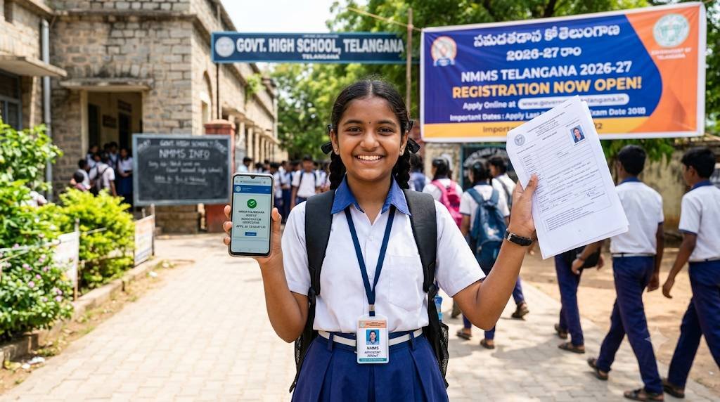 NMMS Telangana Registration 2026-27 Begins: Last Date to Apply Online and Exam Date 1 NMMS Telangana Registration 2026 27 Begins